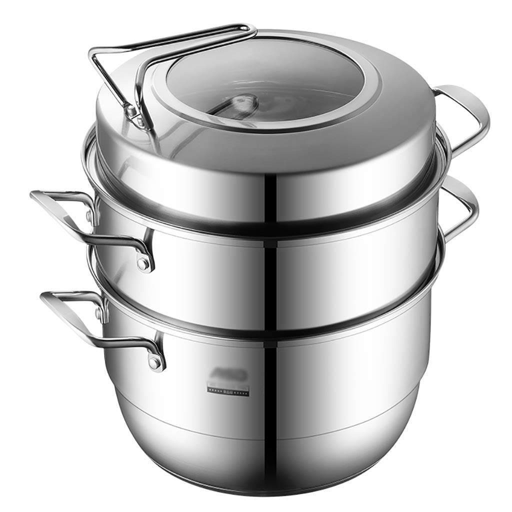 Marmite à soupe à vapeur 3 couches 28 cm pour 5 à 7 personnes