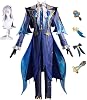 OLRIK Haragin Fontaine Neuvillette Wig Included, Cosplay, Supreme Judge Cosplay, Costume for Events, Genshin impact, School Festival, Cultural Festival, Year-end Party, Halloween, Adult Costume, Stage