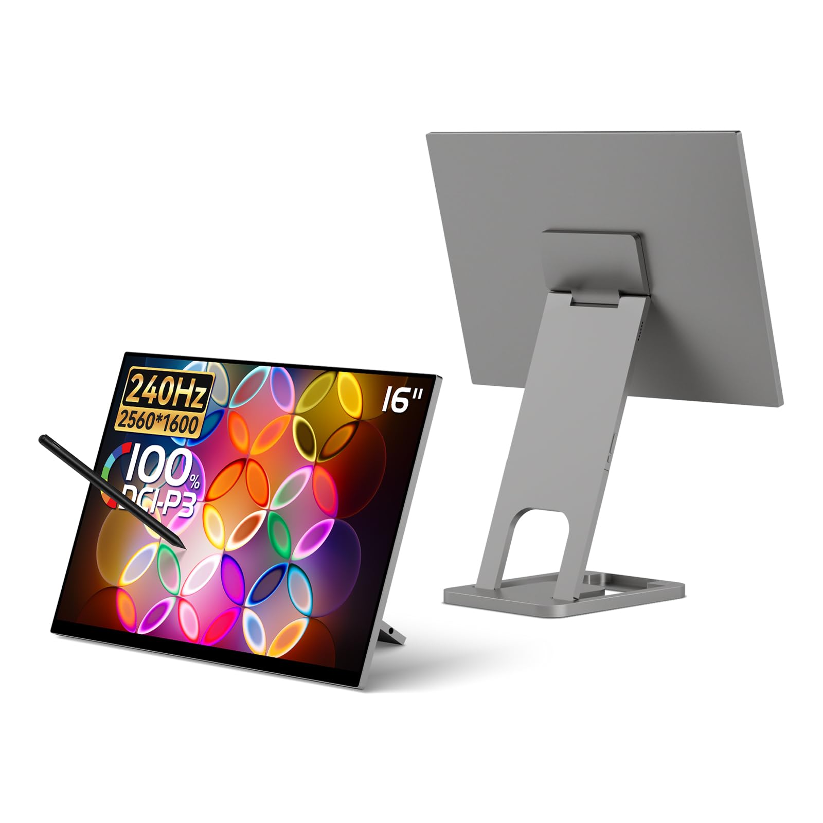 EHOMEWEI M2 Air 16 Inch MiniLED Portable Monitor 2.5K 240Hz 2560 x 1600 Touchscreen with 8192-Level Stylus