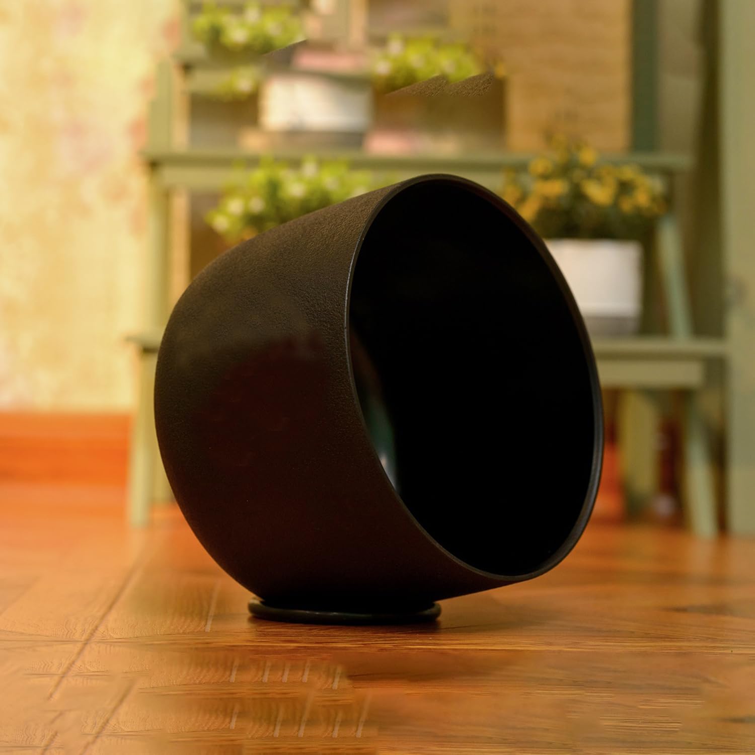 Hye-eun Set di 7 campane tibetane in cristallo di quarzo nero, strumenti musicali per meditazione, con custodia per il trasporto, per la guarigione del suono, la pulizia, sollievo dallo stress