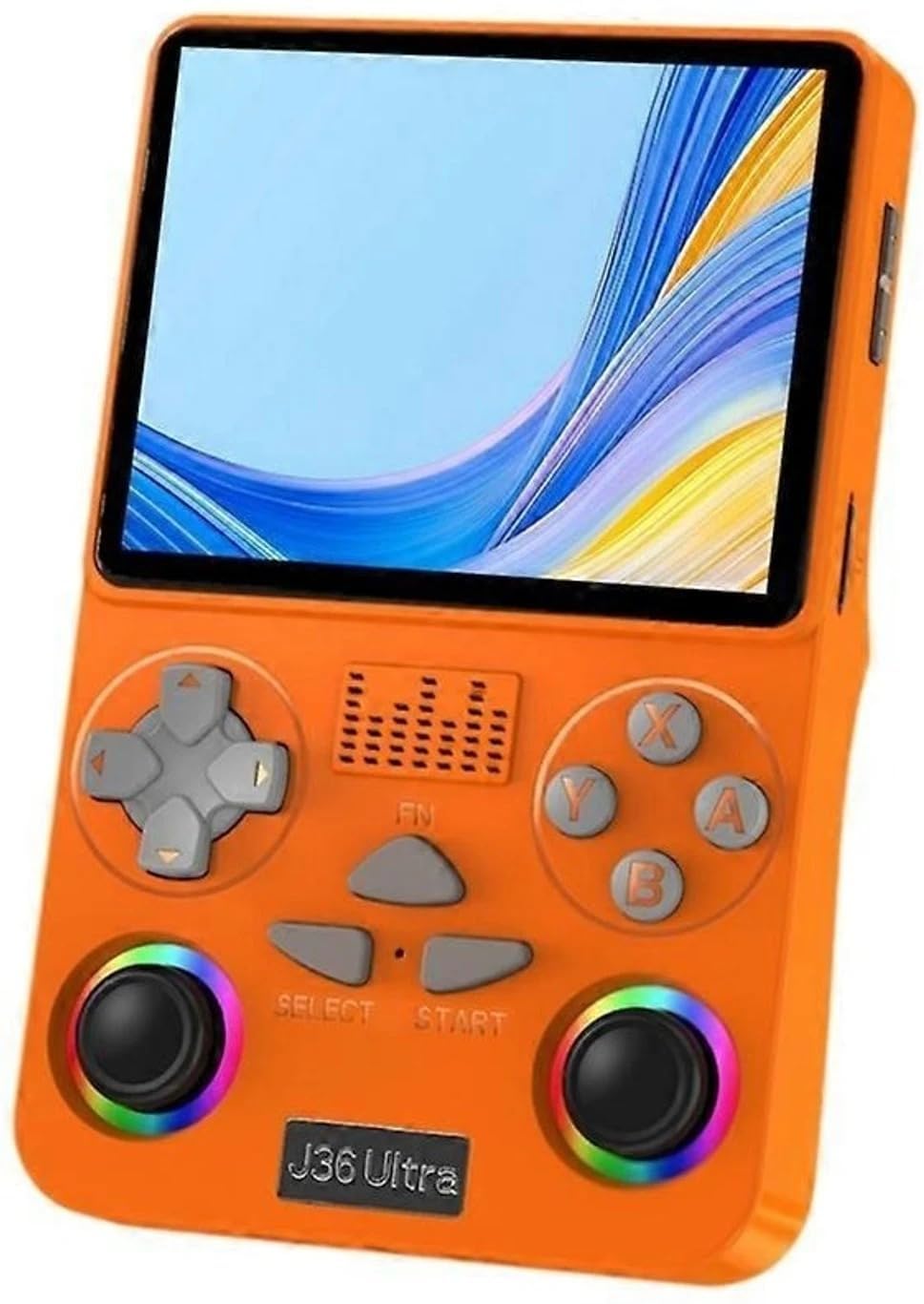 J36 Ultra Handheld Gaming Console with RGB Dual Joysticks, Portable Retro Game Player, High-Definition Display, Rechargeable Battery, Ergonomic Design, Orange, Multicolour as per Availability-picture-26