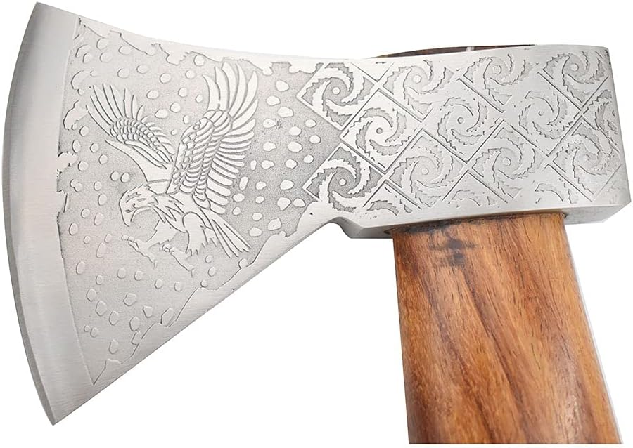 Medieval Warrior Custom Handforged Handmade Tomahawk Viking Tomahawk Axe-Camping Axe-Hunting Axe. (Eagle)
