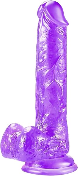 6 inches Realistic Dildo for Beginners, Silicone Anal Dildos with Strong Suction Cup Base, Lifelike Fake Penis, Adult Sex Toys for G spot Stimulator Anal Plug Training Sets (6"Purple) - 1