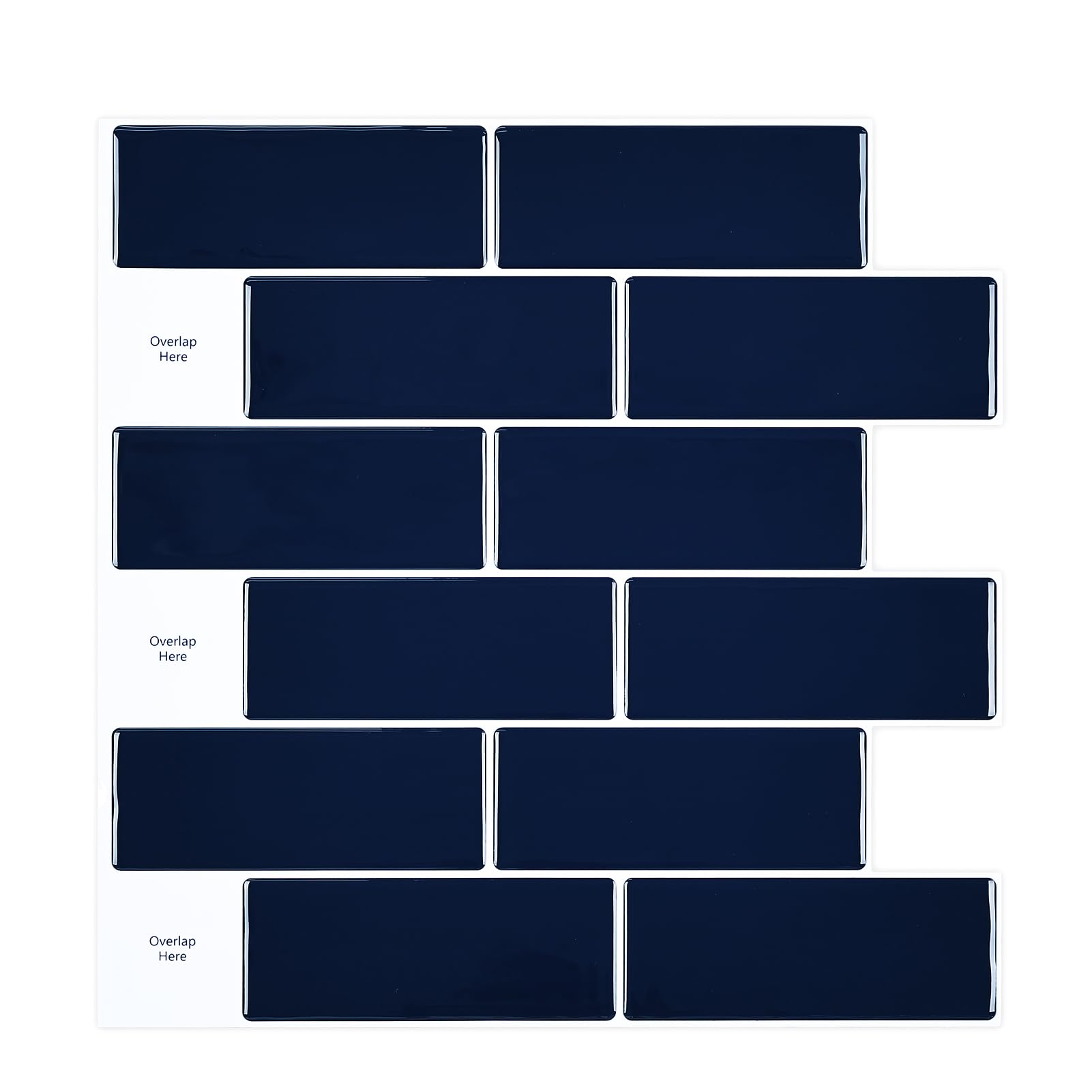 WallercityNavy Blue Peel and Stick Backsplash 3D Art Self Adhesive Wall Stickers for Kitchen Bathroom 10PCS Vinyl Wall Tiles Waterproof Stick on Tile Removable Marble Tiles for Shower Room BalconyGlobal Recycled StandardGlobal Recycled StandardGlobal Recycled Standard