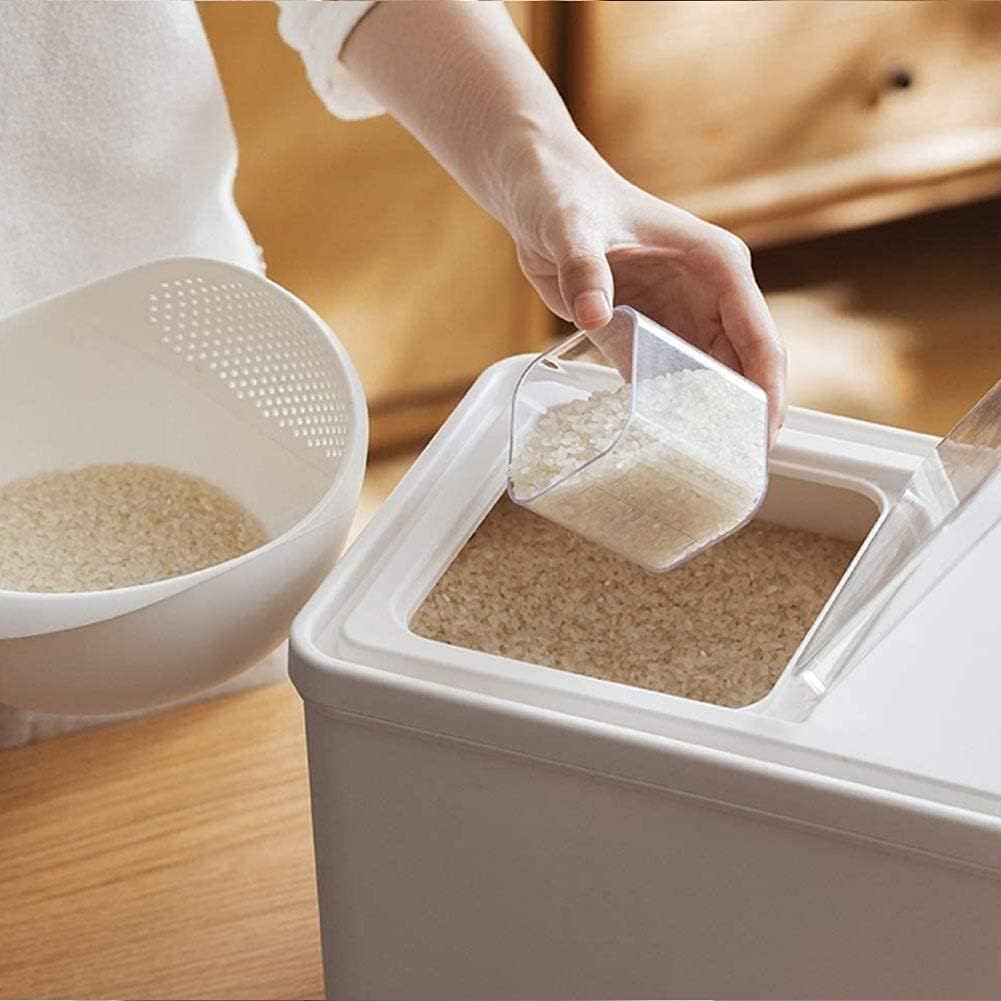 Cereals Storage Box Cereal Container Rice Storage Rice Storage Box Sealed Moisture Proof Large Capacity Grain Flour Container Kitchen Rice Storage Box Flip Cover