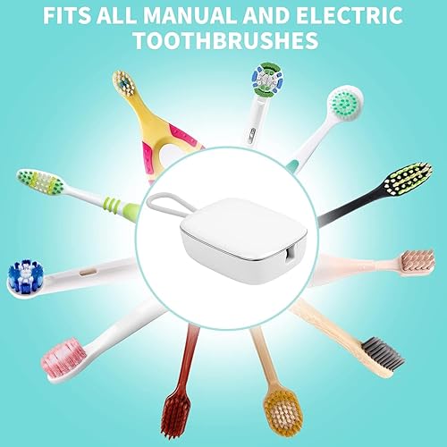Miniatura 5 de Funda para cepillo de dientes, funda portátil para cepillos de dientes con luz de limpieza, soporte para caja de cepillos de dientes recargable para