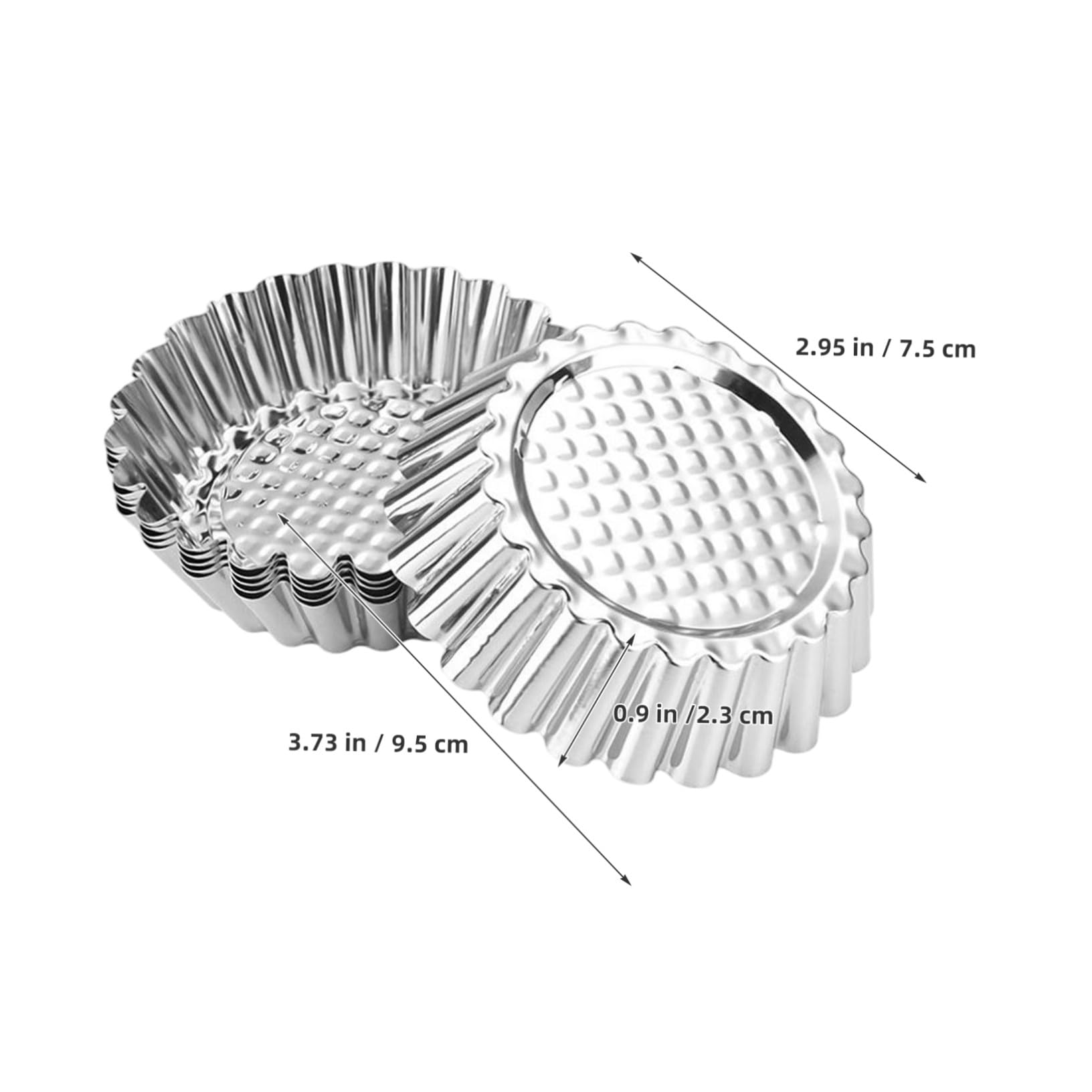 20 Piezas Moldes para Tartaletas de Acero Inoxidable Mini Moldes Antiadherentes para Hornear Tartas Magdalenas y Pasteles Reutilizables para Repostería Cocina Hogar y Profesional