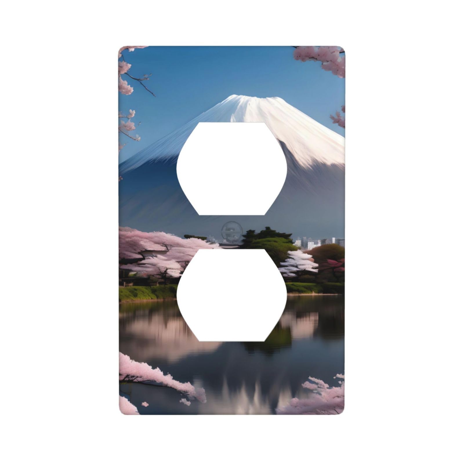 Mt. Fuji in Early Spring Decorative Switch Plate Cover-Unbreakable Polycarbonate Wall Plate for Home Office, 1 Gang with Screws