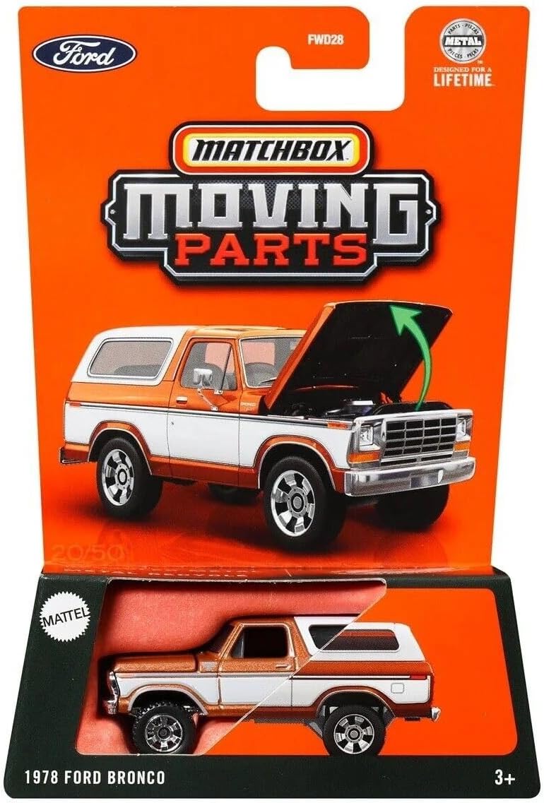Matchbox Moving Parts 1978 Ford Bronco, Burnt Orange