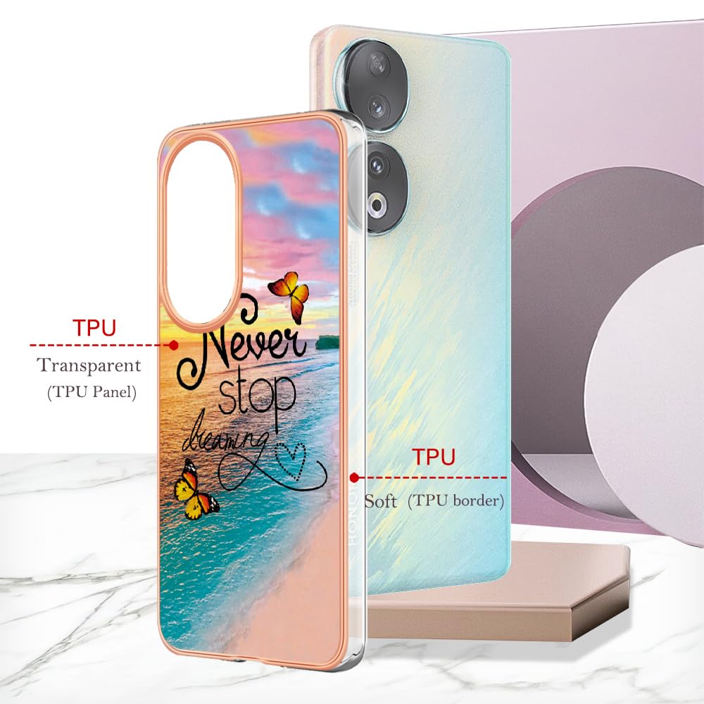 Cover Honor 90 Sottile Oro con Anello | Protezione Silicone Lenti