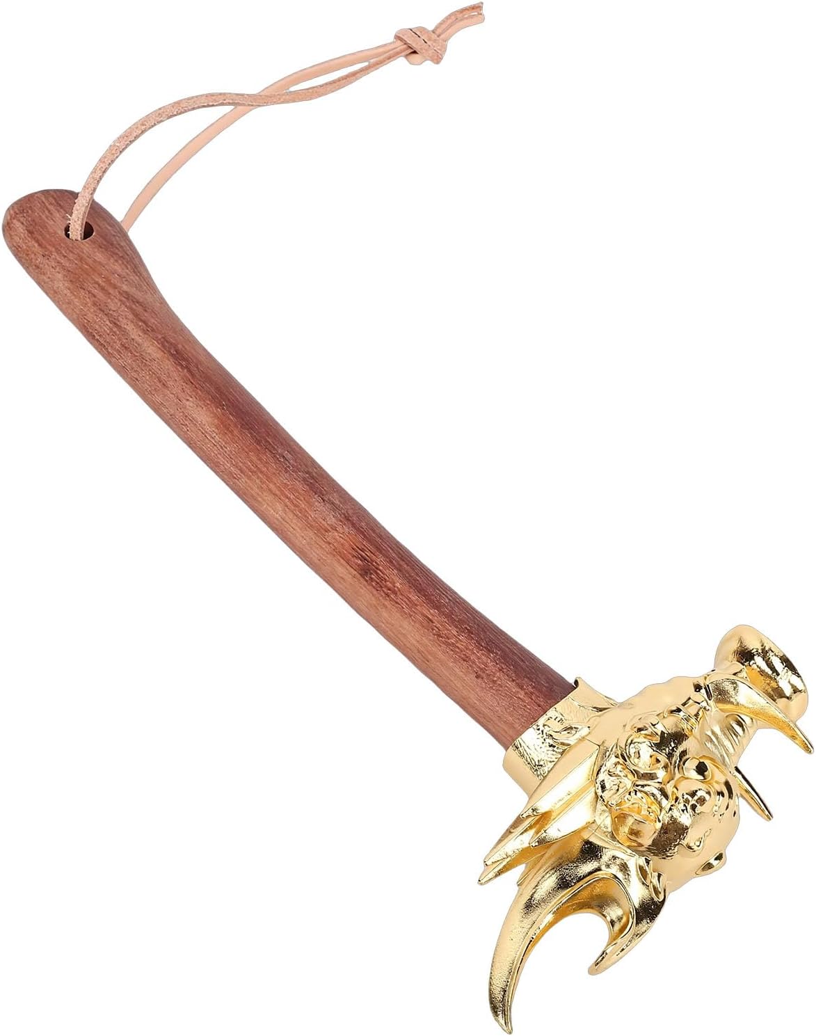 Stainless Steel Wild Boar Hammer with Chicken Wing Wood Handle Alloy Reinforcement Craft Hammer for Home Car, Decorative, Multifunctional (Gold)