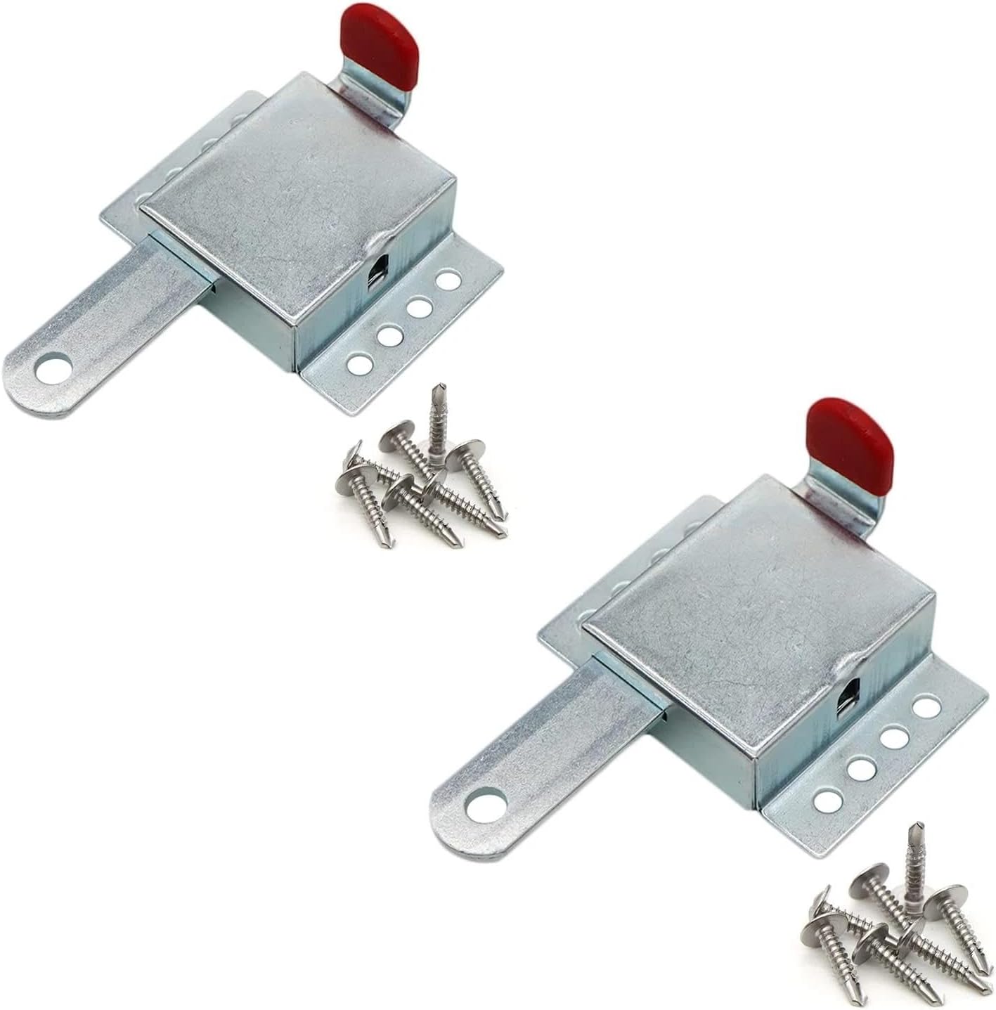 for 2 Pieces Heavy Duty Inside Deadlock Galvanized Steel Garage Door Slide Lock f...
