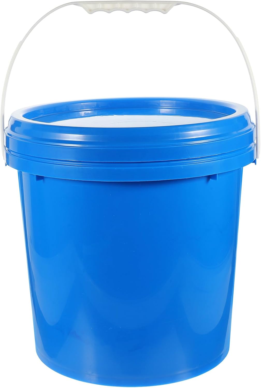 Kisangel 2 Gallon White Hdpe Paint Bucket with Lid 10l Round Paint Container with Handle Sturdy for Outdoor and Industrial Use