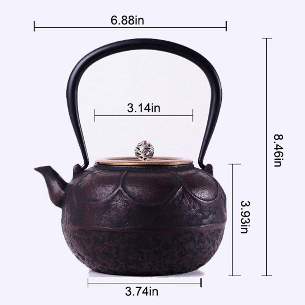 Amazon.co.jp: 鋳鉄製ティーポット和風鉄瓶茶釜1.2L : ホーム＆キッチン