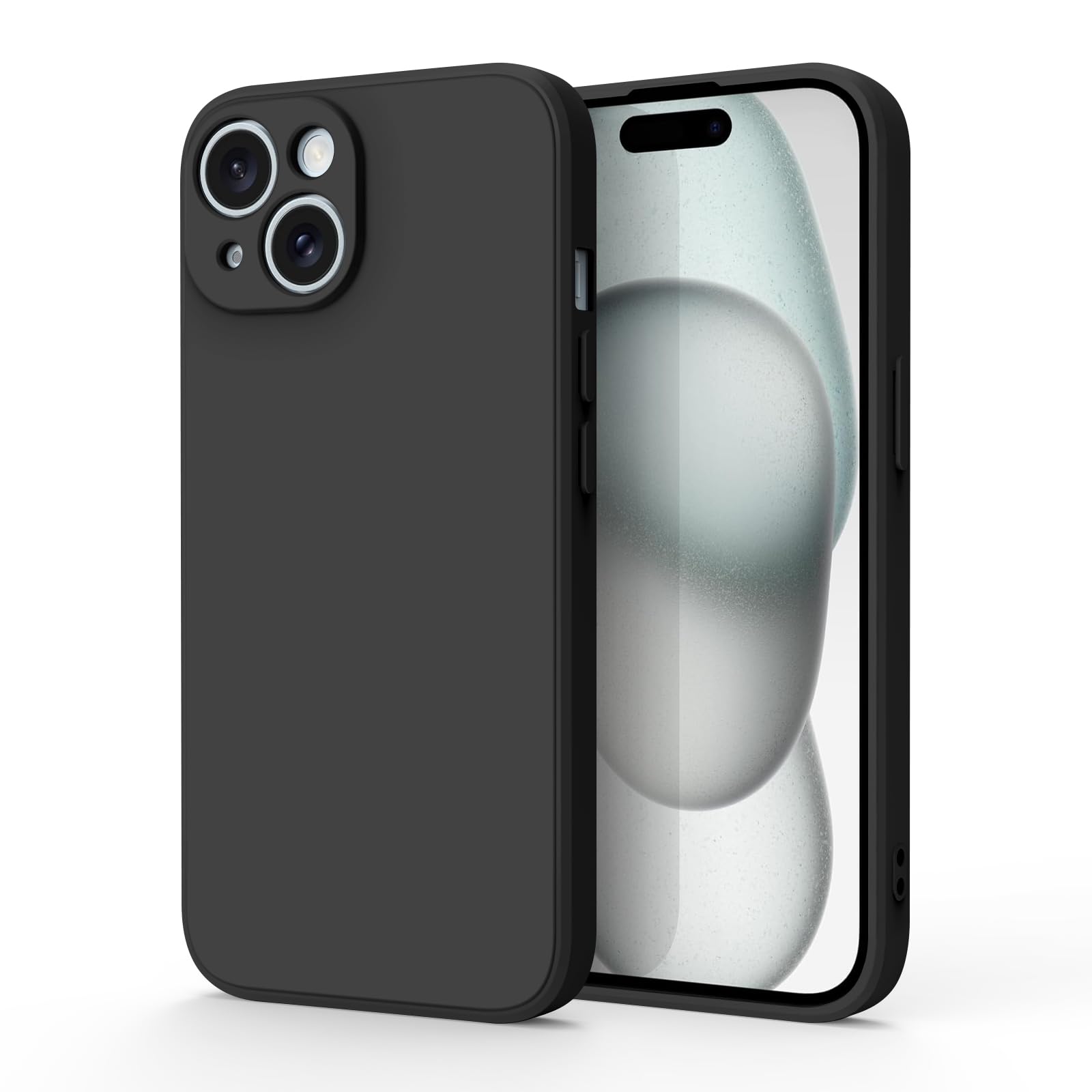 Tobfit Silicone Phone Case Compatible for iPhone 15, Soft Protective Smart Phone Back Cover for Women Men, Durable Anti-Scratch Shockproof Phone Cover for iPhone 15 Case 6.1 Inch(Black) (B0CY53JRRY) Amazon Price History, Amazon Price Tracker