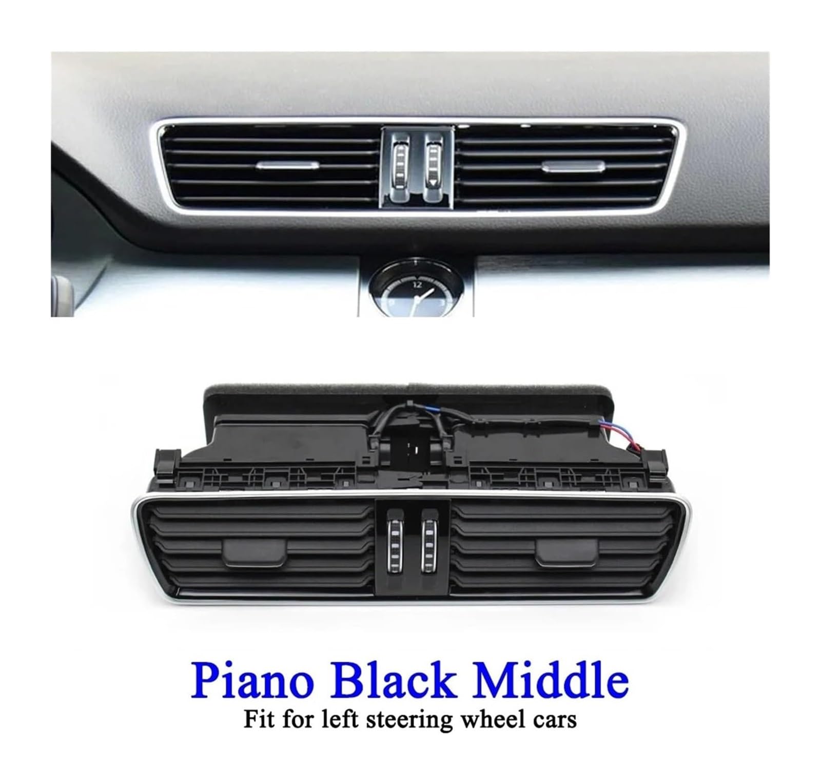 Auto Aria condizionata Ventilazione Per VW Per p&assat B6 B7 CC R36 2006-2014 Griglia Auto Nera Per Bocchetta Di Ventilazione Centrale Sinistra/destra Dell'aria Condizionata(Piano Central)