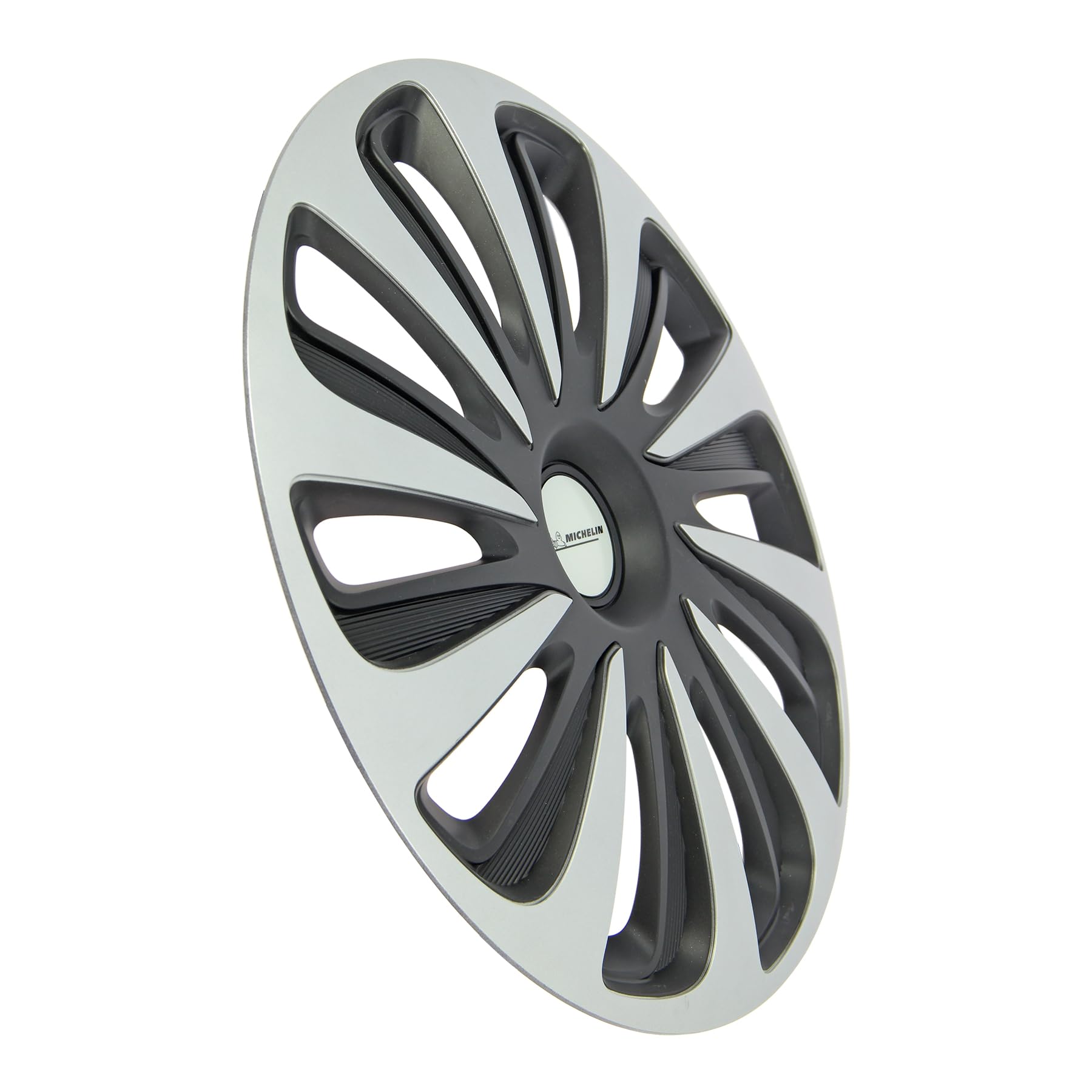 MICHELIN 009122 4 Tapacubos de Coche, 3D Black Edition, 15 pulgadas