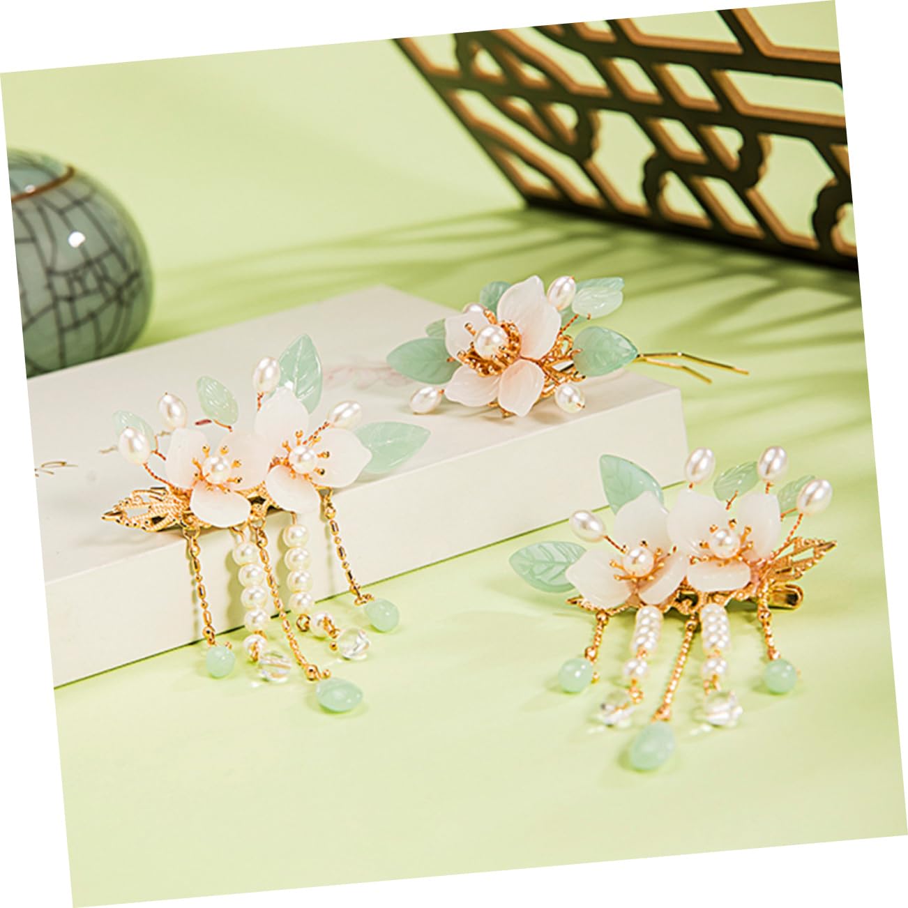 FOMIYES 5 Paare Antiker Paarclip dekorative Haarnadel Haarspangen für Frauen hochzeitshaar schmuck wedding hair accessories Tiara Haarklammer Haarnadel für Frauen Blumen Haarnadeln Glas