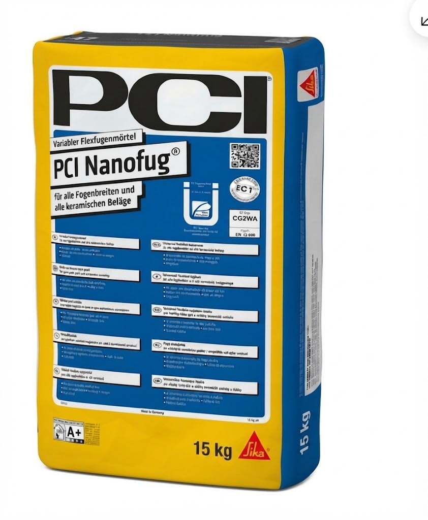 PCI Nanofug 15 kg nr 16 srebrno-szara zaprawa do fug elastycznych w szczególności do okładzin kamionkowych i kamionkowych Sika