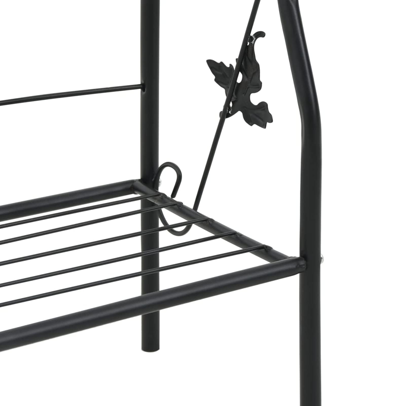 ARKEM Estante para macetas 3 Niveles Hierro Negro 52x28x128 cm Niveles Flores Planta Exterior Estantería Escalera Aire Libre Terraza Balcón