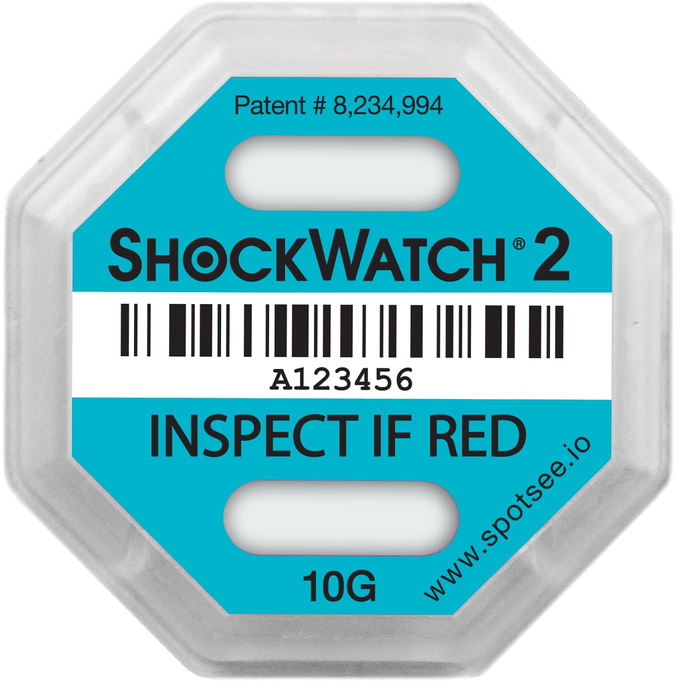 ShockWatch 2 Indicatore di impatto, confezione da 100, 10G Teal, antimanomissione indicatore di danni da urti