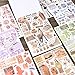 Vintage Washi Stickers for Scrapbooking, Scrapbook Stickers for Junk Journals, 50 Sheets Aesthetic Sticker Book for Journaling Supplies,Art Bullet Journals for Adults Teens Girls with 1pcs Carving
