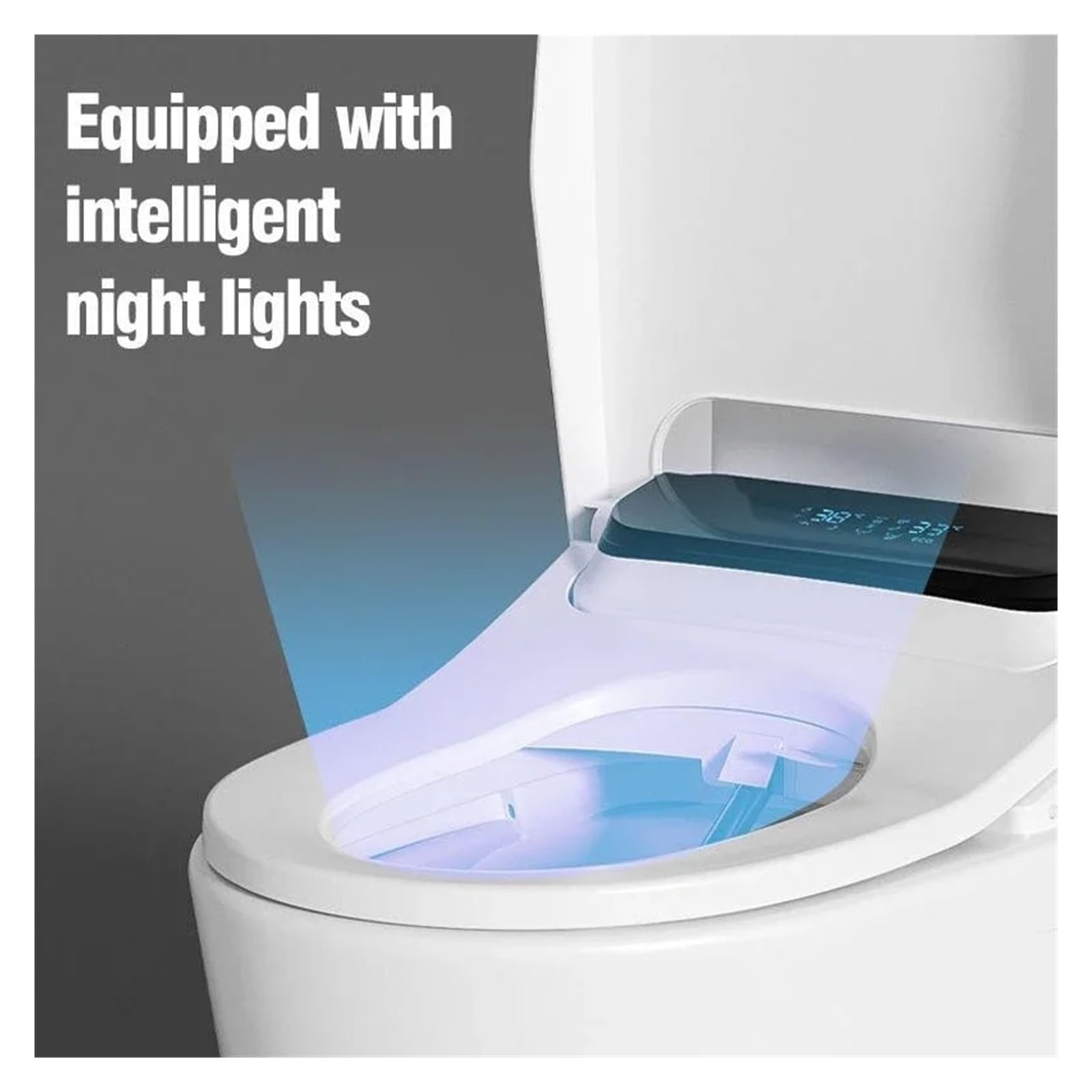 Inteligentna Nakładka Na Deskę Sedesową Elektroniczny Wydłużony Bidet Deska Sedesowa Lampka Nocna Ogrzewanie Deski Bufor Tłumiący Toaleta Solidna I Wygodna | A