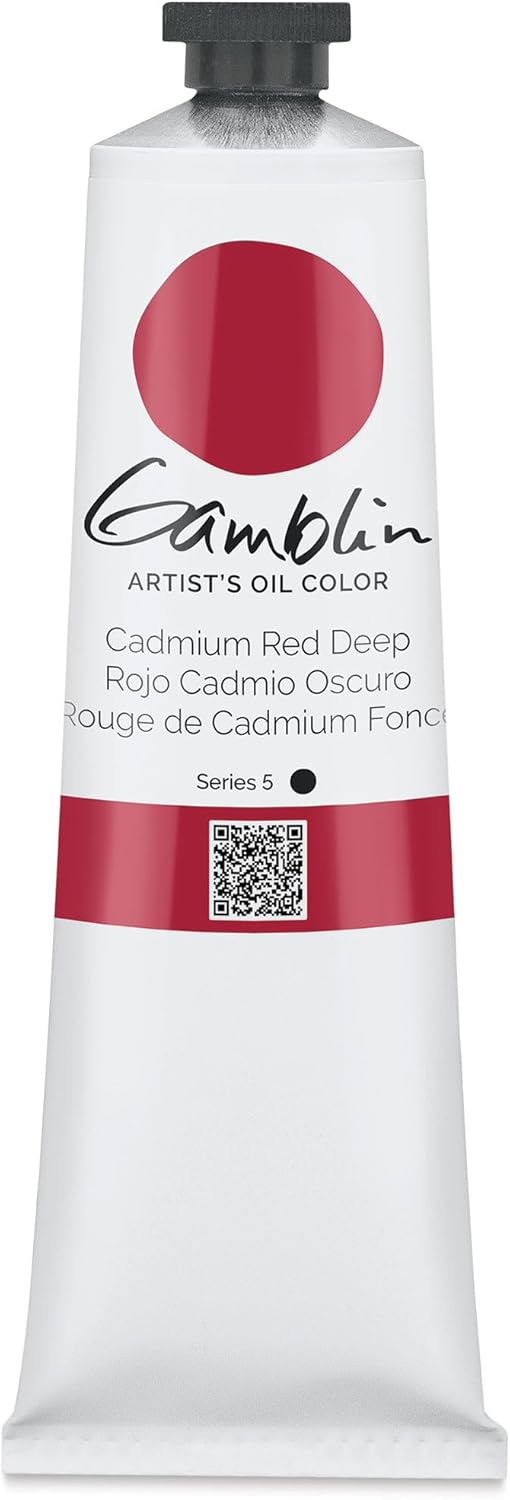 Gamblin Artist Oil, 150ml Tube, Cadmium Red Deep (2160)
