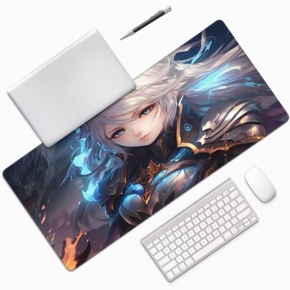 Tappetino Mouse Anime, Mouse Pad XXL 1200 x 600 x 3 mm, Principessa Tappetino Gaming Grande Sottomano Scrivania, Impermeabile Mousepad Lavabile con Base in Gomma Antiscivolo per Computer-MP1533