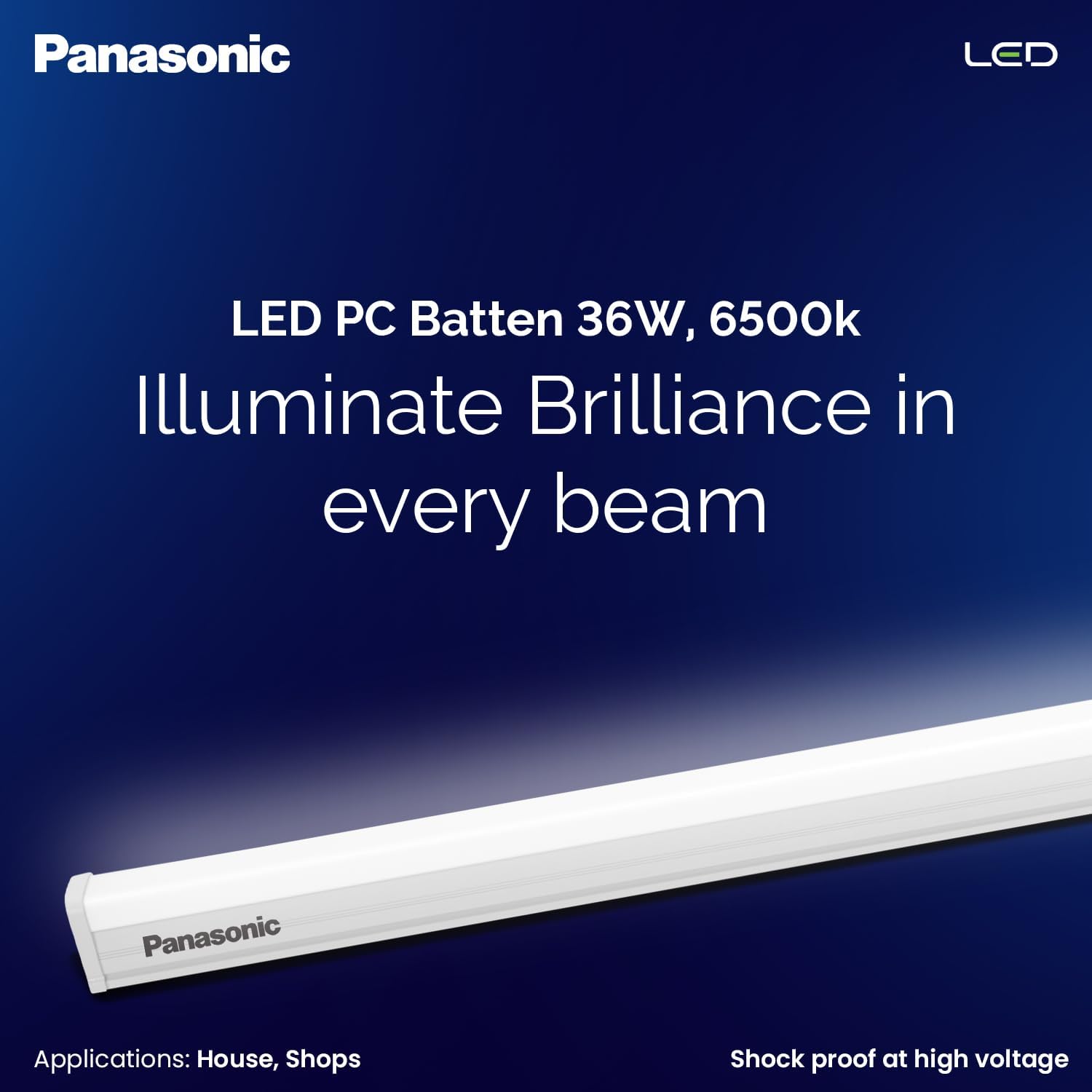 Panasonic 40W LED Batten - Energy Efficient & Durable -5