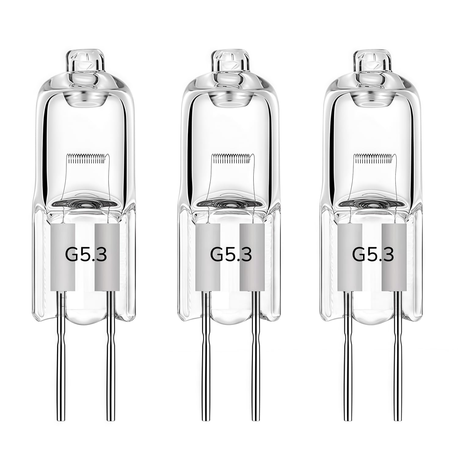 LISOCLU G5.3 Halogen Lamps 12v 24v 36v 220v 110v 20w 35w 50w 70w 100w 150w Warm White 3000k Dimmable,Halogen Bulbs for MR16 Spotlights, Tubular Shape(36V-20W/3PCS)