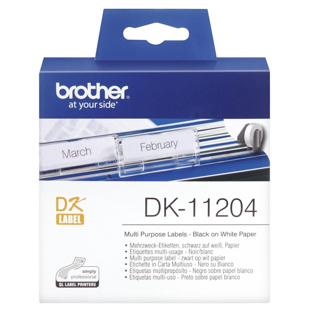 Amazon.com : Brother DK11204 DK Label (17 x 54mm) : Labeling