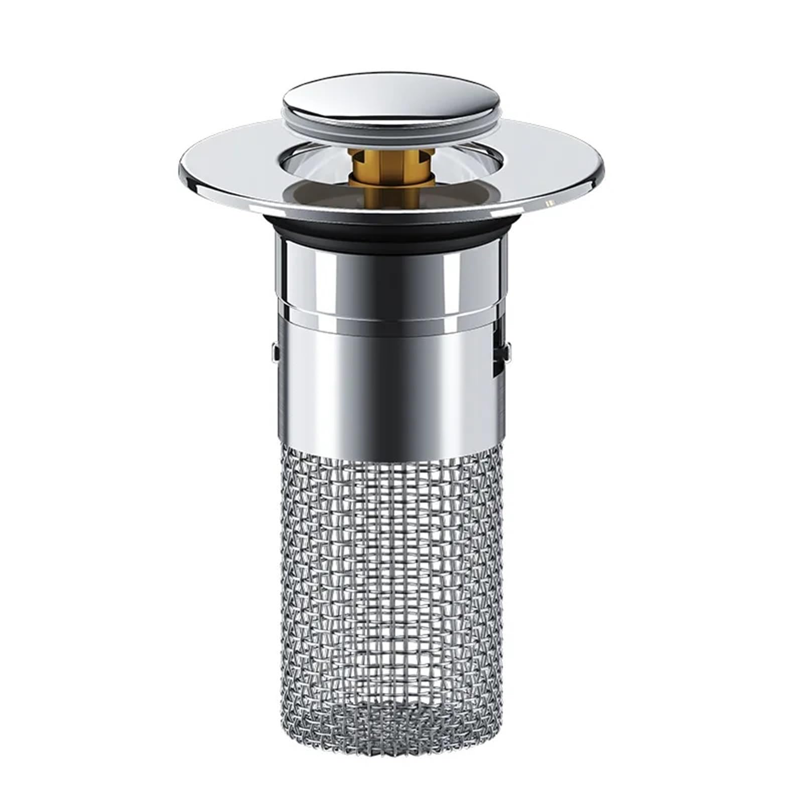 Stainless Steel Floor Drain Filter Washbasin Plug Pop-Up Bounce Core Basin Stopper Hair Catcher Shower Sink Strainer For Bathtub
