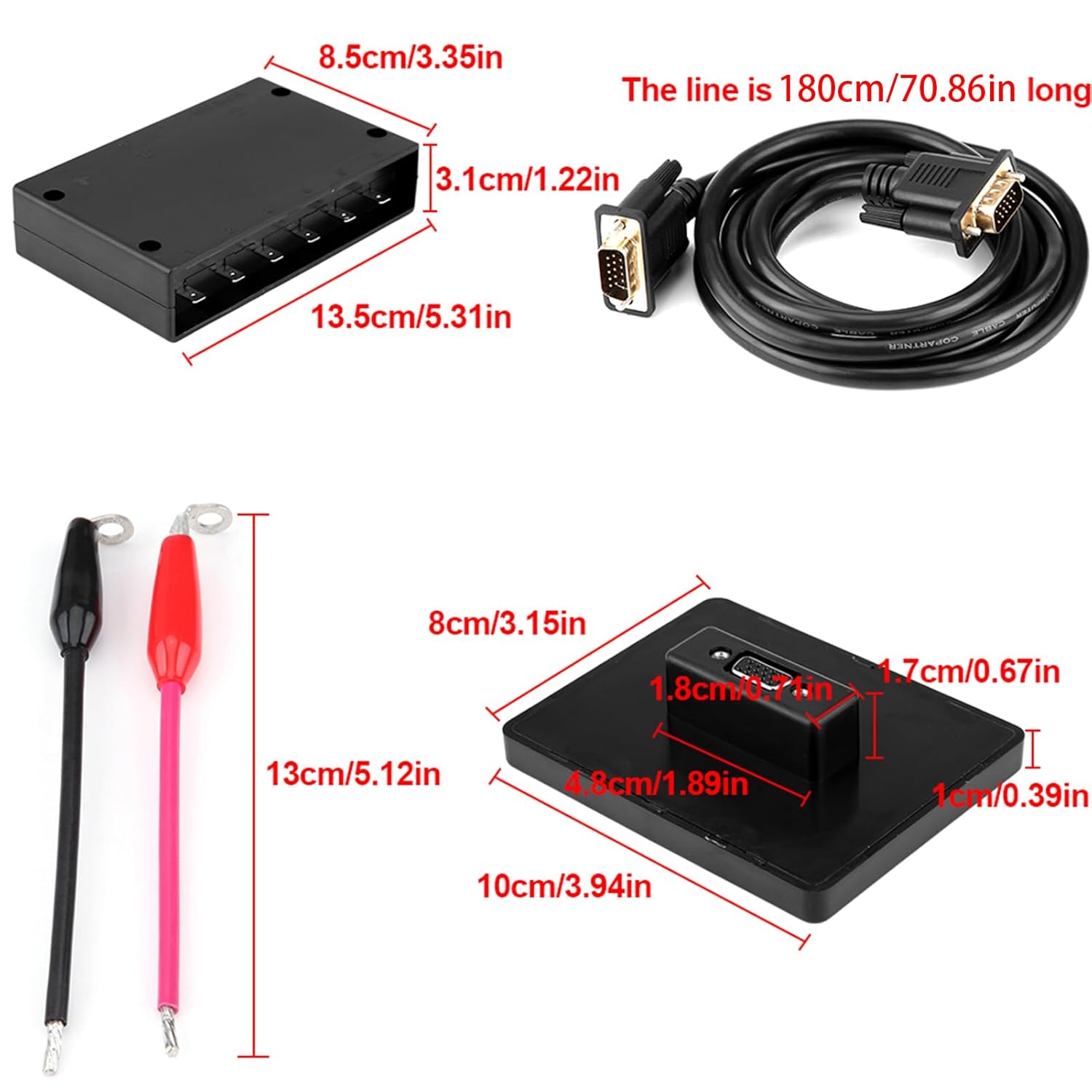 12V 24V 6 Gang Control Panel Box LED Switch Panel Power Output Wire Replacement for Car Boat Universal