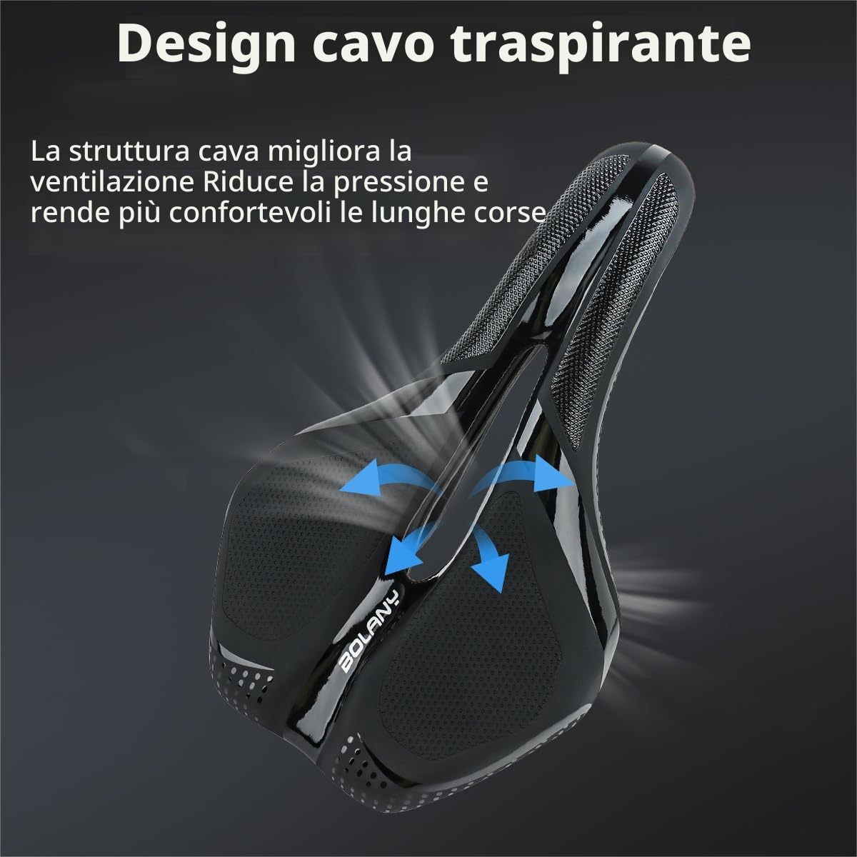 Sella per Bicicletta Comoda, Sella Bici Comoda, Sellino in Memory Foam Ergonomica Con Copertura Impermeabile Unisex per sella per City Bike Mountain Bike