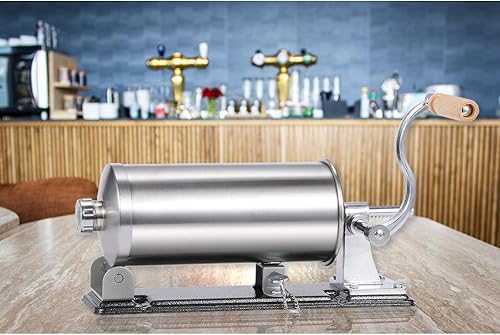 Miniatura 5 de MASTER FENG Embutidora de salchichas  Máquina de cocina de llenado de carne horizontal de acero inoxidable hecha en casa con 8 tubos de relleno (6