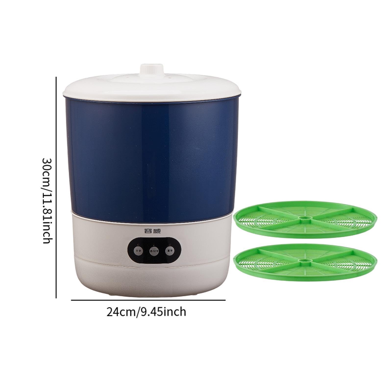 Máquina de Brotes Recipiente Germinador Automático de Irrigación 360 Grados Configuración Climatizada Resistente Apta para Uso Familia