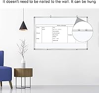 Vista 6 de Dry Erase Board for Wall Aluminum Presentation Magnetic Whiteboard with Long Pen Tray, Wall-Mounted White Board for School, Office and Home (40"x30")