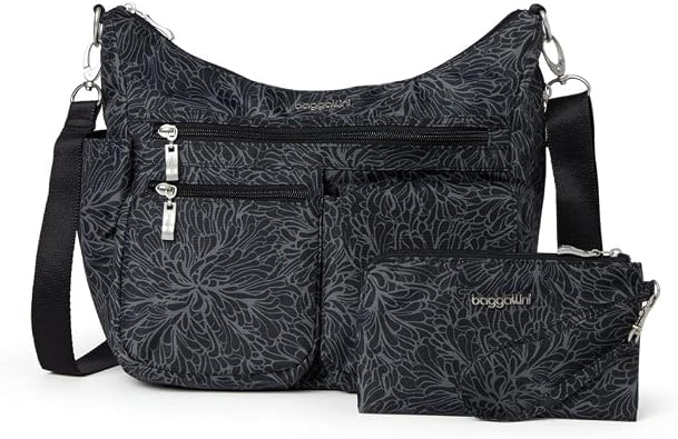 Baggallini Modern Everywhere Crossbody Bag for Women 11x9x4.5 Rfid Hobo Bag