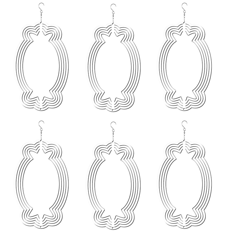 6 Stück Sublimations-Windspiel-Rohlinge Aus Alu – Rund, 20,3 Cm, Beidseitig Bedruckbar