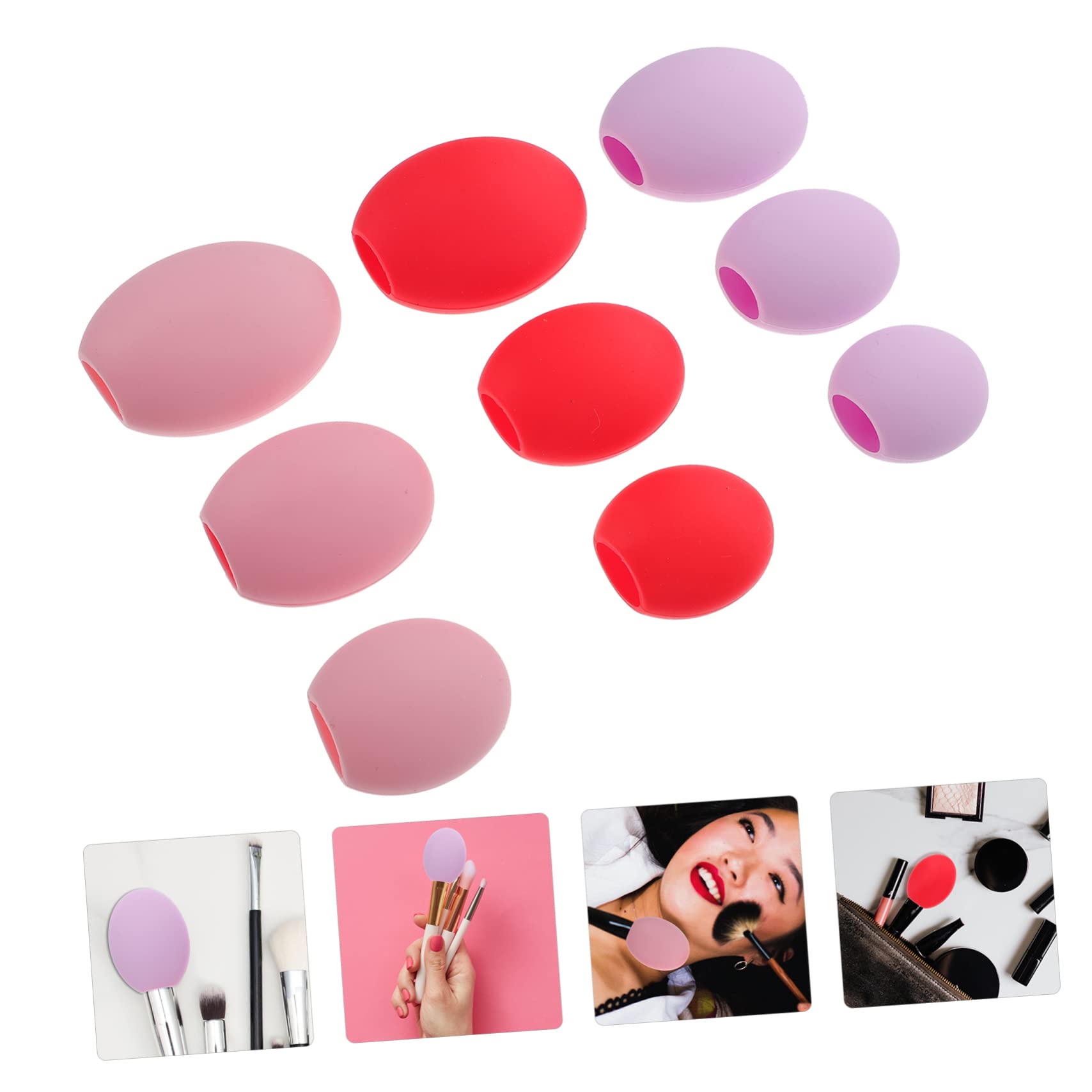 POPETPOP 27stücke Teiliges Set Makeup Pinsel Schutzhaube Rot Und Staubdicht Und Wiederverwendbar Für Sauberkeit Und Ordnung Bei Make-up-pinseln