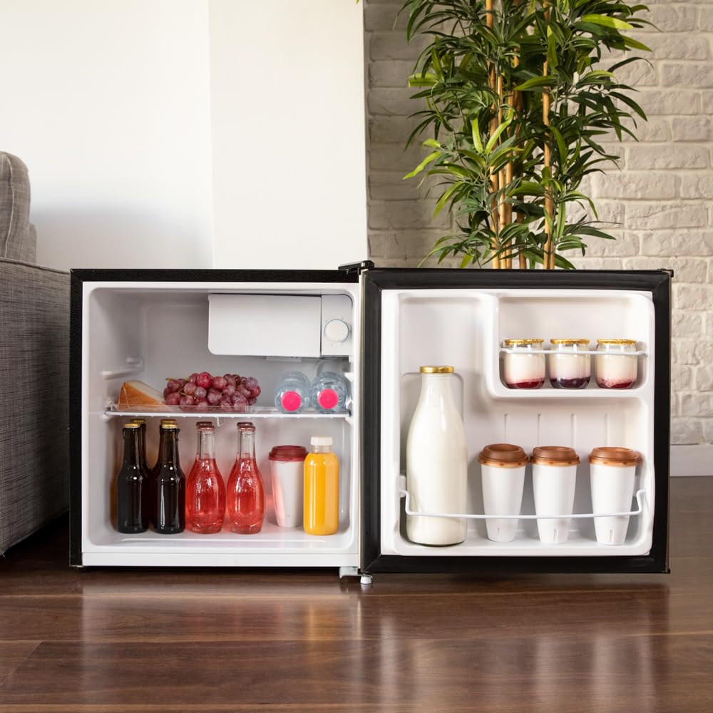 Cecotec Mini Frigo GrandCooler 20000 SilentCompress Black 46 L Porte Réversible Petit Congélateur