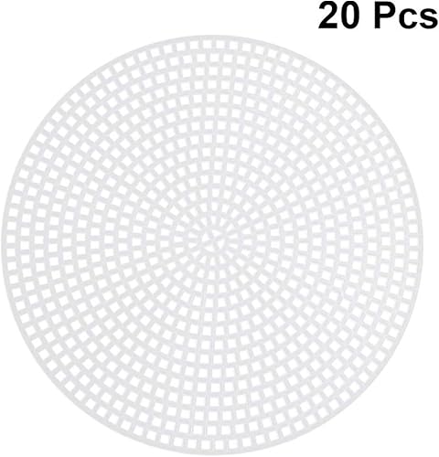 Miniatura 18 de MILISTEN Hojas de malla de lona de plástico transparente, 30 piezas de malla de lona redonda para malla de bricolaje, 3.0 in/3 pulgadas, (blanco)