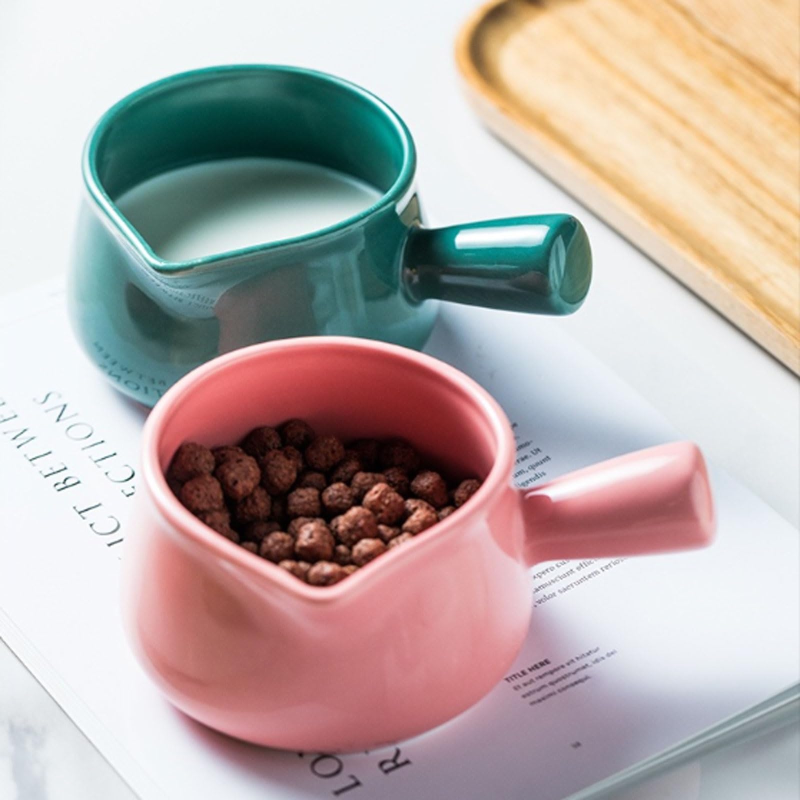 MRKU Pot à Lait, saucière, Tasse à Eau, pichet, crémier, Distributeur de café, sucrier, en céramique avec Bec verseur, sans Plomb, en Porcelaine Cuite à Haute température, idéal pour Le Steak.