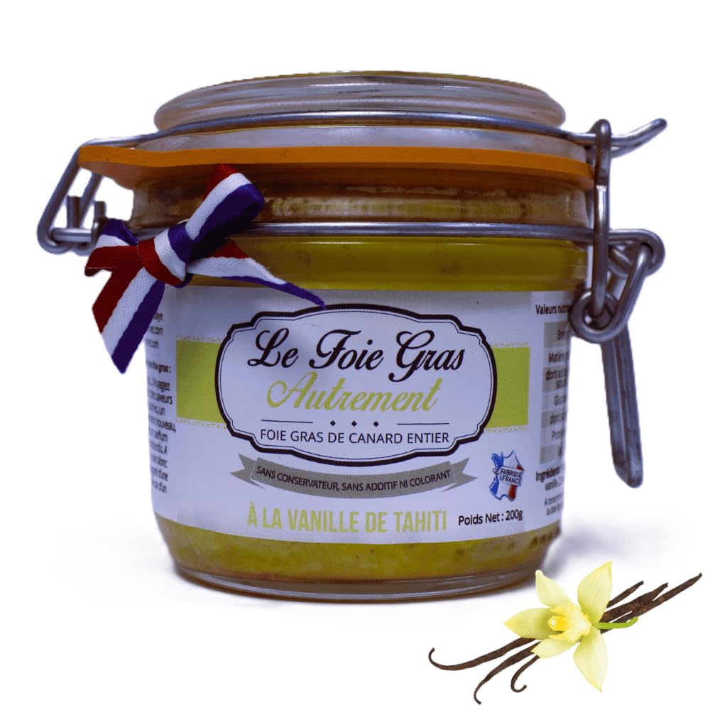 Foie Gras de Pato Entero con Vainilla de Tahití 200 g – Relais Gourmet | Artesanal Francés del Suroeste | Sin Conservantes, Aditivos ni Colorantes | Receta Gourmet y Original