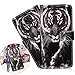 Produktbild Xiaomi Redmi Note 9 Pro Hülle,Für Xiaomi Redmi Note 9 Pro Handyhülle Netter Tiger Flip Case PU Leder Case Cover Magnet Schutzhülle Ständer Handytasche für Xiaomi Redmi Note 9 Pro,YB Black White Tiger