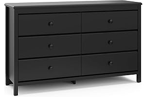 Storkcraft Alpine 6 Drawer Black Double Dresser