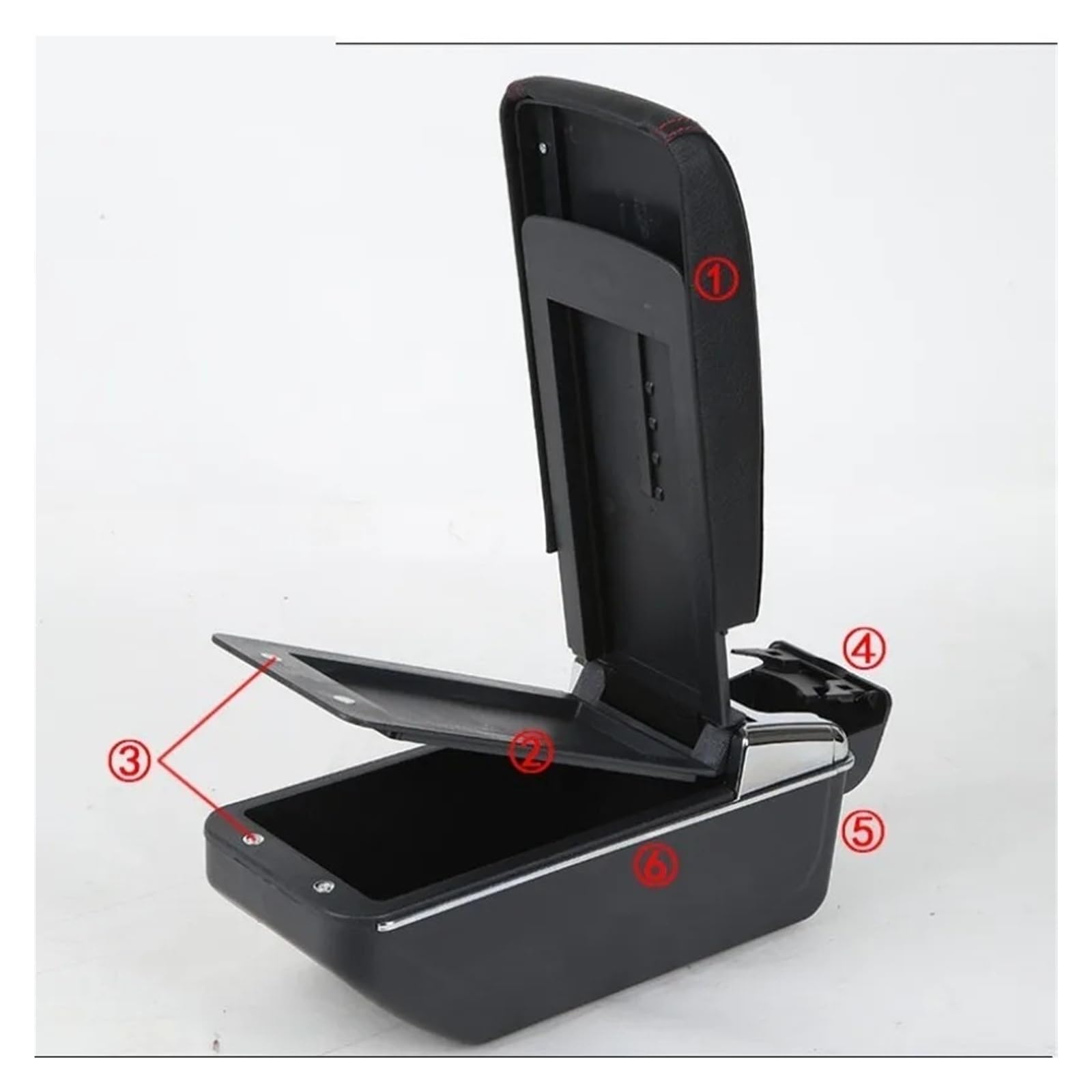 Pasuje do Chev//rolet JOY podłokietnik samochodowy ze schowkiem konsola środkowa części wewnętrzne akcesoria z USB(H Style All Black)