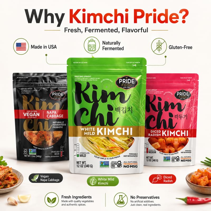 Image of BINGGRE 3 VEGAN NAPA CABBAGE KIMCHI 12OZ FRESH KOREAN KIMCHEE IN KIM CHI kimichi 김치 MOTHER MILD CHEE TEMPEH DAIKON PICKLES WHITE RADISH TWINS JONGGA RAMEN ORGANIC NAPPA LAWS MAMA