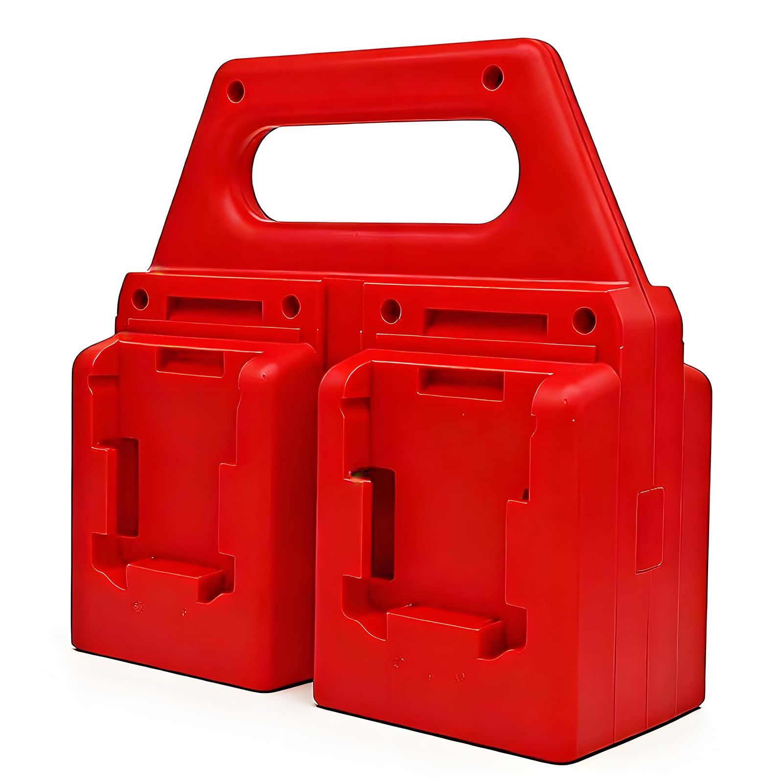 Tsophreniq Red Professional Battery Storage Stand Handheld For 18V 14.4V Batteries Tool Case Storage Workshop Accessories Professional Tool Accessory